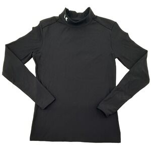 Under Armour HeatGear Mock Neck Compression Top Black Womens Medium
